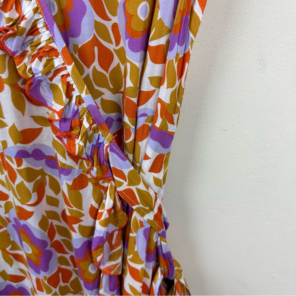 FEATHER & FIND FLORAL PRINTED RUFFLE WRAP MAXI DRESS - Picture 11 of 15